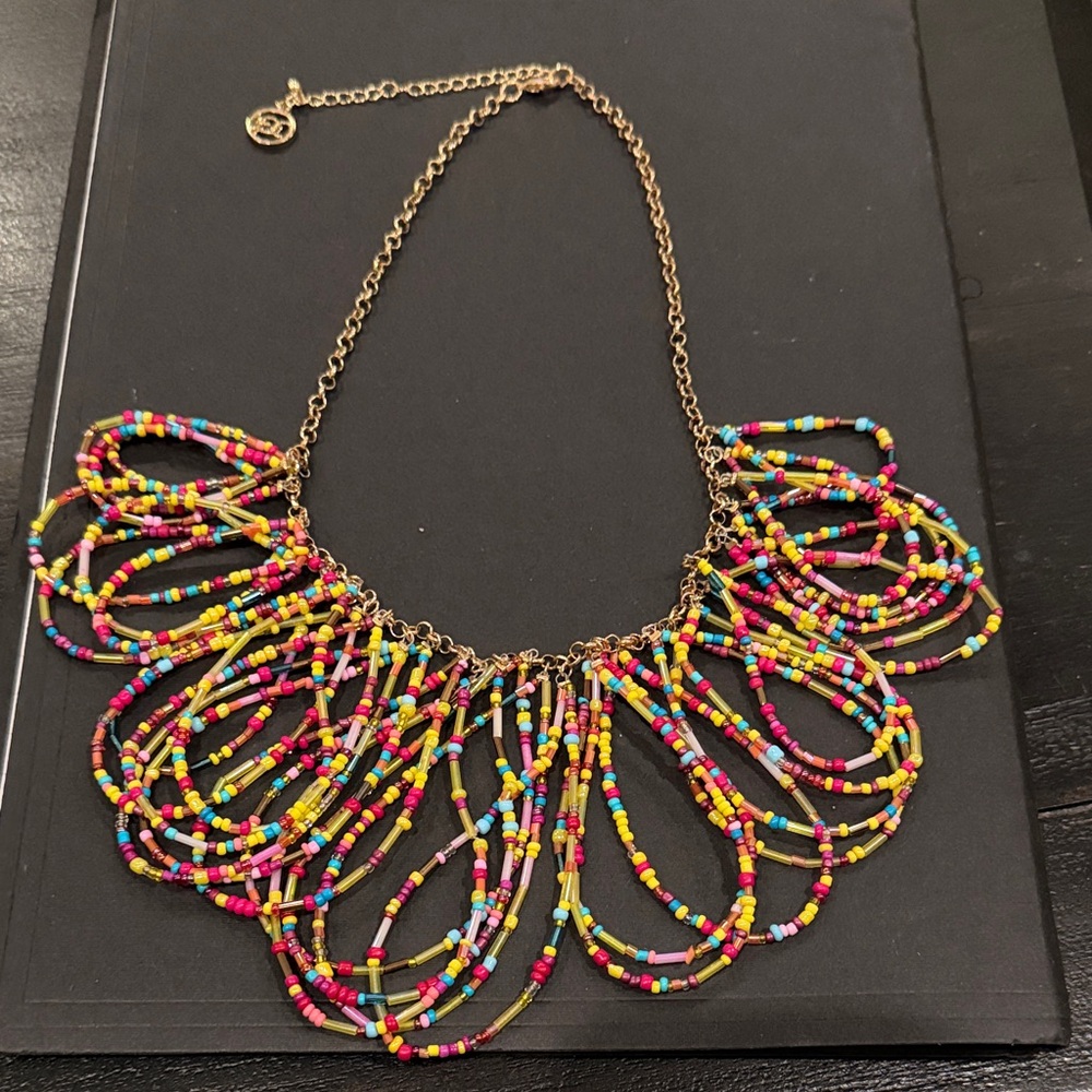 Colorful Beaded Statement Necklace by Erica Lyons (Bundle jewelry & offer!)